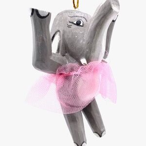 Monkey Business Hand Carved and Hand Painted Elephant Tutu Ballerina